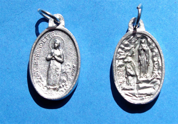 St. Bernadette / Our Lady of Lourdes Medal (M-46) – TheHolyCardCompany