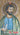St. Jude Thaddaeus Catholic holy card front featuring a classic devotional illustration of the Apostle and patron saint of impossible causes holding the image of the Holy Face of Christ, wallet size holy card