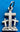 Three Crosses on Calvary Charm (B-106)
